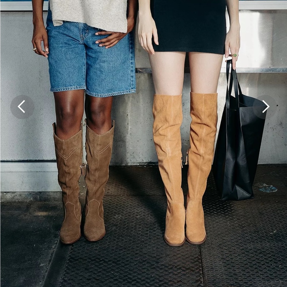 NWD Kelsi Dagger Logan Fawn Wide Calf Boots Size 5.5
